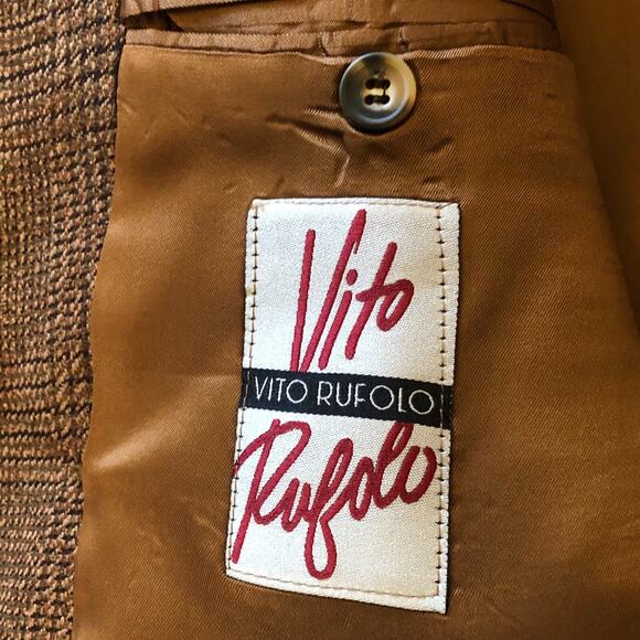 Vito Rufolo‎ Men's Blazer Sport Coat 46 LN Mens Silk Wool Jacket Made In Italy - Picture 4 of 8